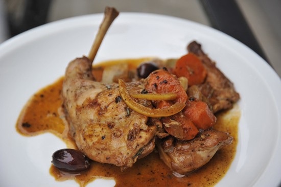 Braised Rabbit with Olives and Preserved Lemon