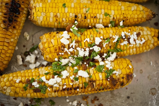 Grilled Corn with Cotija Cheese