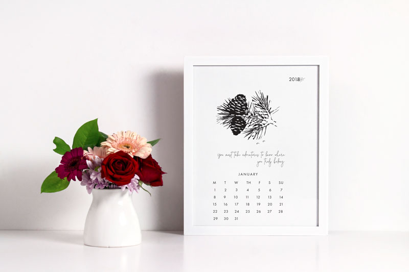 January Printable Desk Calendar