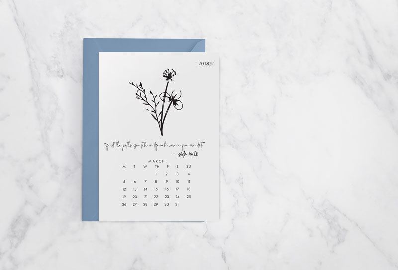 March Printable Desk Calendar